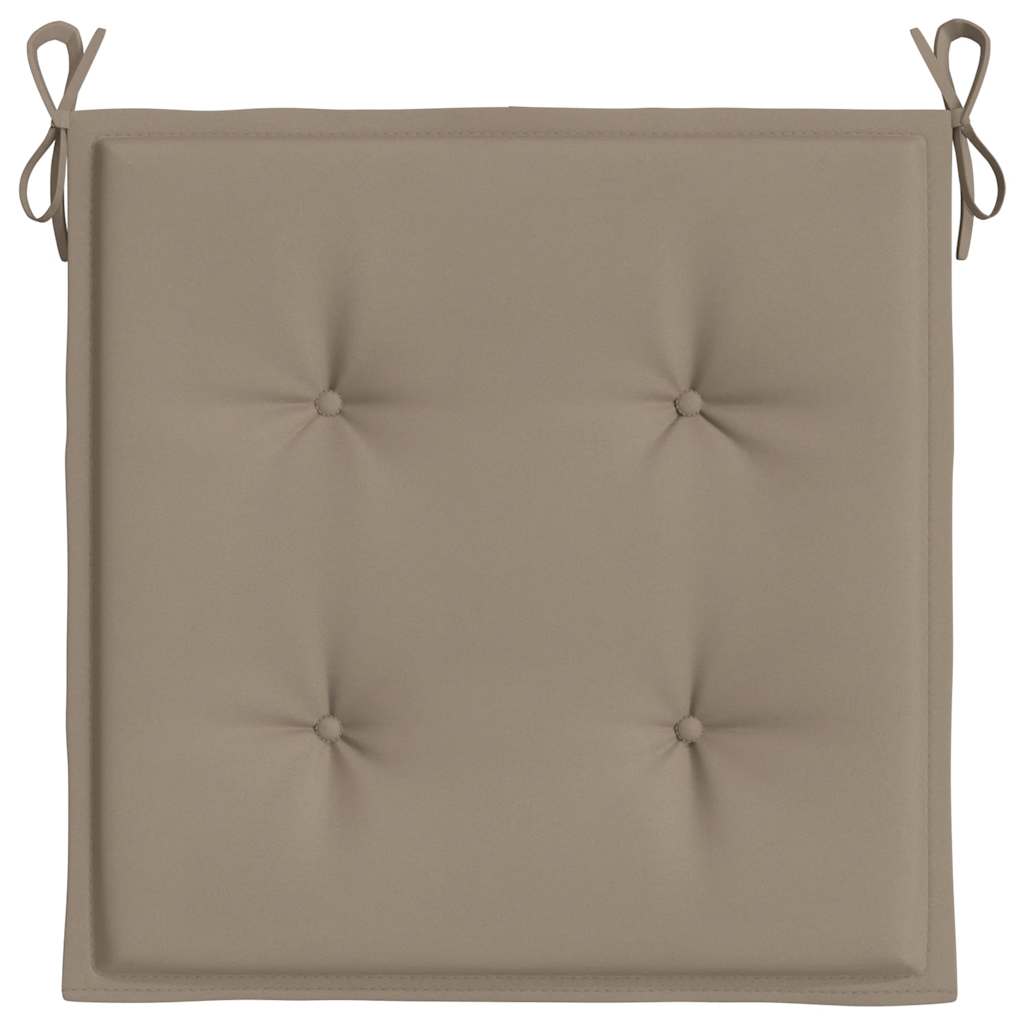 vidaXL Μαξιλάρια Καρέκλας Κήπου 2 τεμ. Taupe 50x50x4 εκ. Oxford Ύφασμα