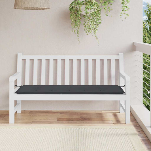 vidaXL Μαξιλάρι Πάγκου Κήπου Μαύρο 150x50x4 εκ. Ύφασμα Oxford