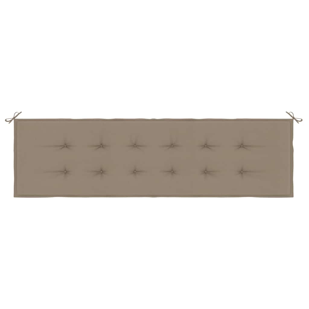vidaXL Μαξιλάρι Πάγκου Κήπου Taupe 180x50x4 εκ. Ύφασμα Oxford