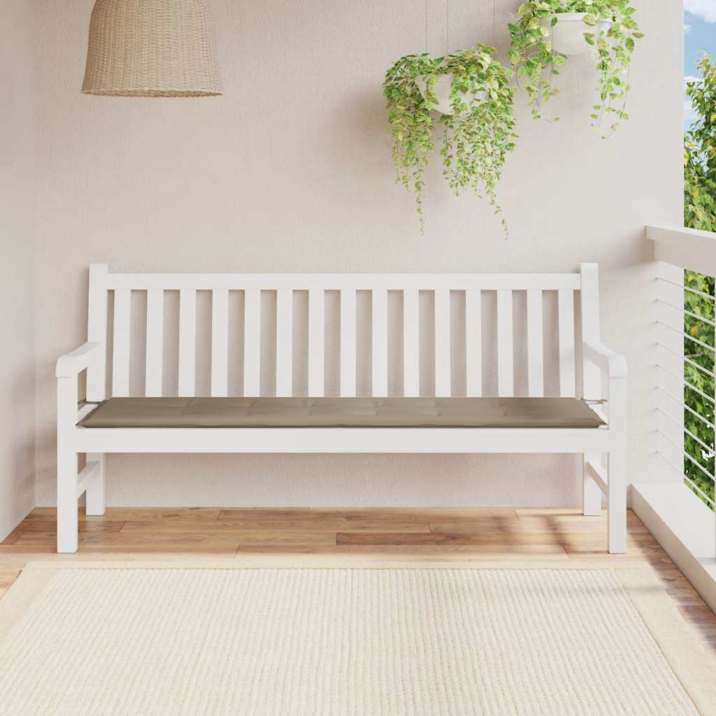 vidaXL Μαξιλάρι Πάγκου Κήπου Taupe 180x50x4 εκ. Ύφασμα Oxford