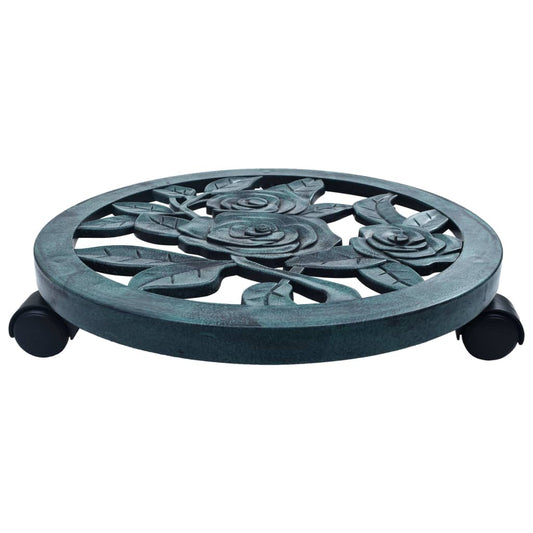 vidaXL Βάσεις για Γλάστρες με Ρόδες 6 τεμ. Πράσινες 38 εκ. Πλαστικές