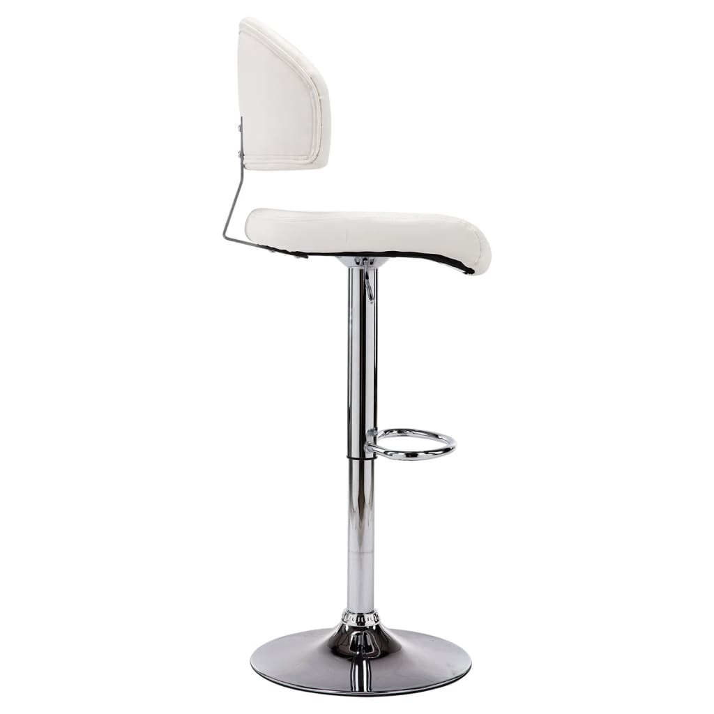 vidaXL Σκαμπό Μπαρ Λευκό από Συνθετικό Δέρμα