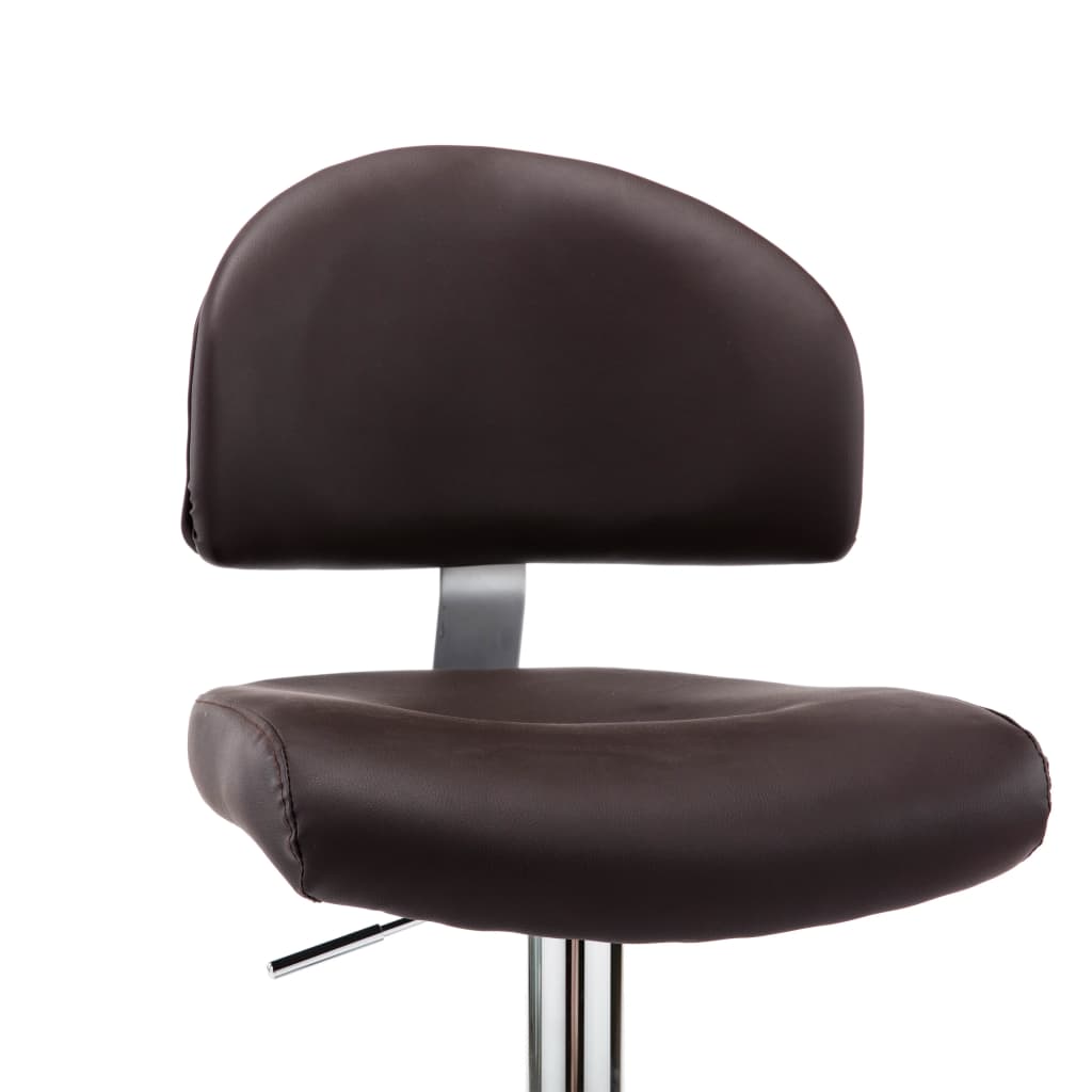 vidaXL Σκαμπό Μπαρ Καφέ από Συνθετικό Δέρμα