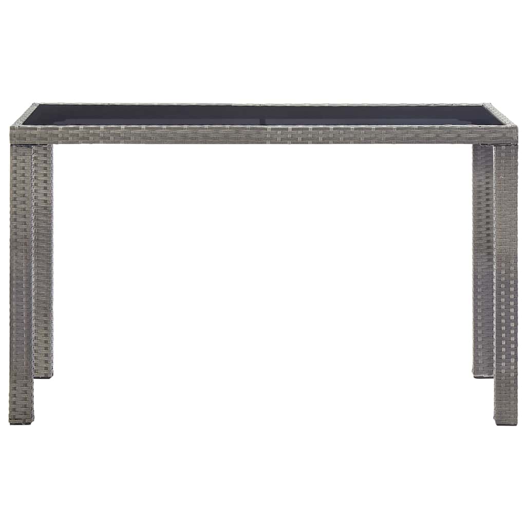vidaXL Τραπέζι Κήπου Ανθρακί 123 x 60 x 74 εκ. από Συνθετικό Ρατάν