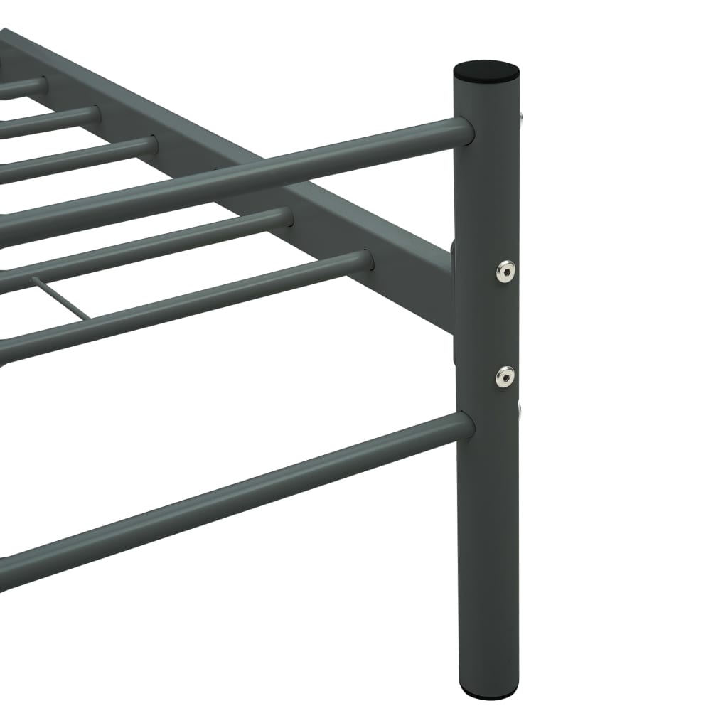 vidaXL Πλαίσιο Κρεβατιού Γκρι 180 x 200 εκ. Μεταλλικό