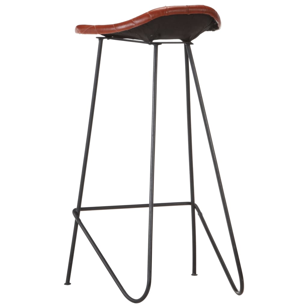 vidaXL Σετ Επίπλων Μπαρ 7 τεμ. Μασίφ Ξύλο Ακακίας / Γνήσιο Δέρμα