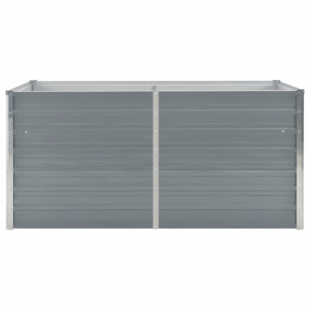vidaXL Ζαρντινιέρα Ψηλή Γκρι 160 x 80 x 45 εκ. Γαλβανισμένος Χάλυβας
