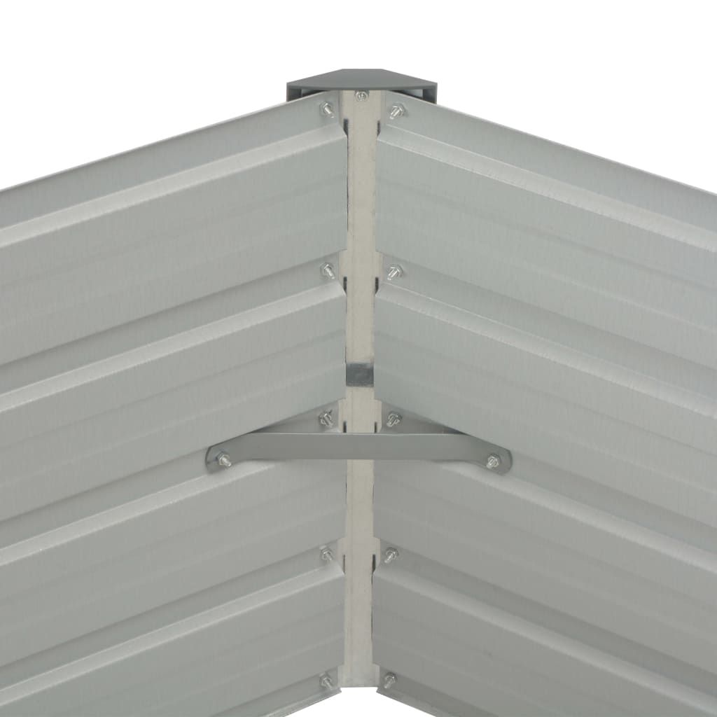 vidaXL Ζαρντινιέρα Ψηλή Πράσινη 129x129x46 εκ. Γαλβανισμένος Χάλυβας