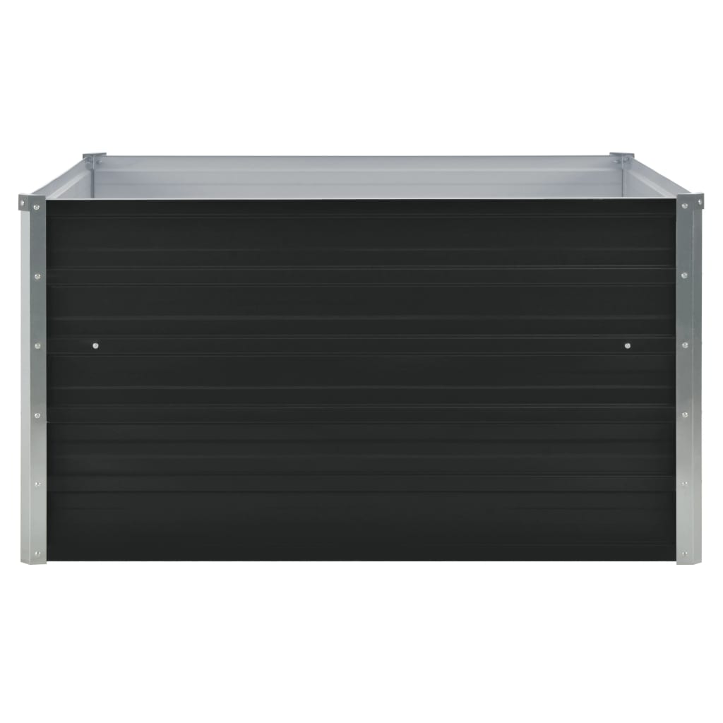 vidaXL Ζαρντινιέρα Ψηλή Ανθρακί 100x100x45 εκ. Γαλβανισμένος Χάλυβας