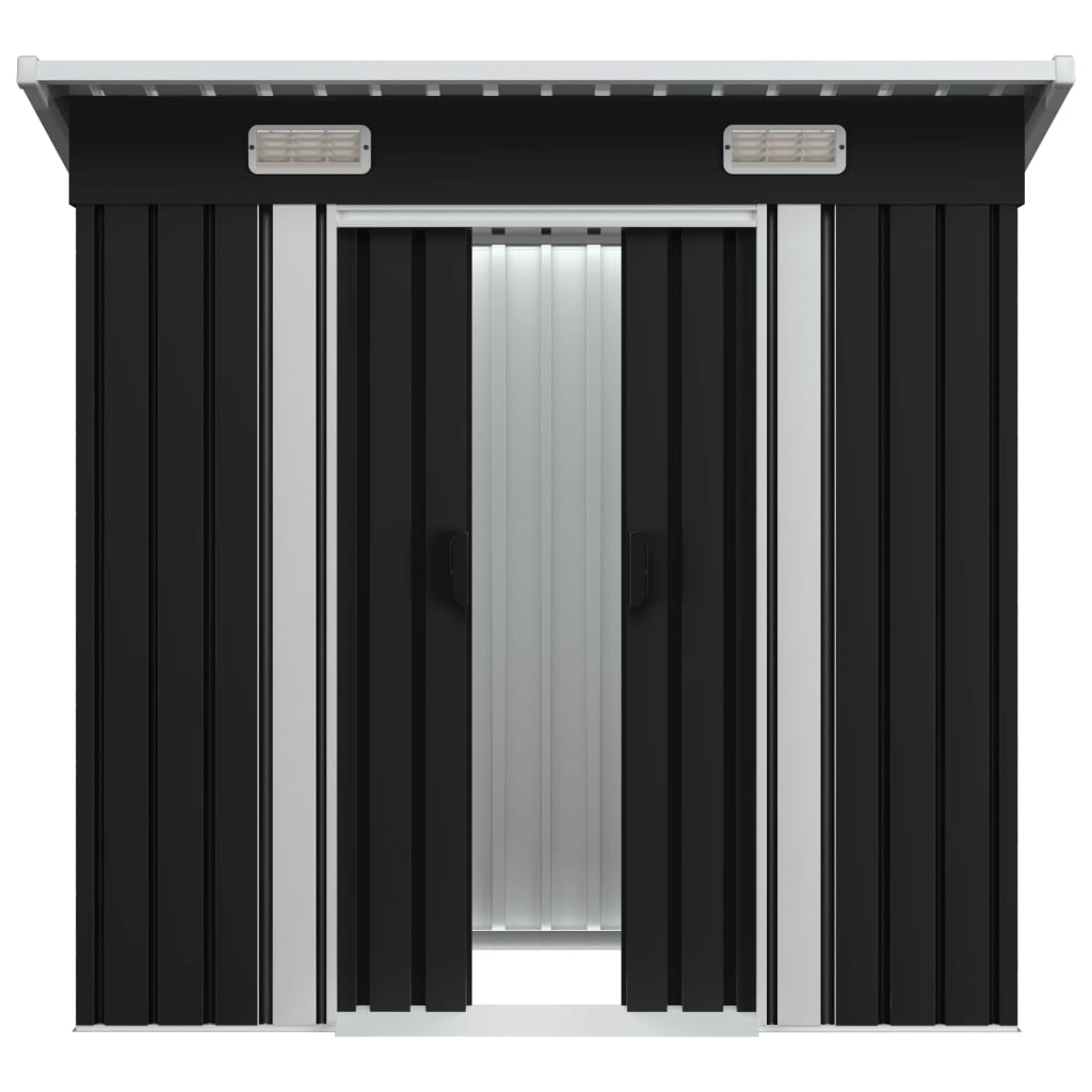 vidaXL Αποθήκη Κήπου Ανθρακί Ατσάλινη