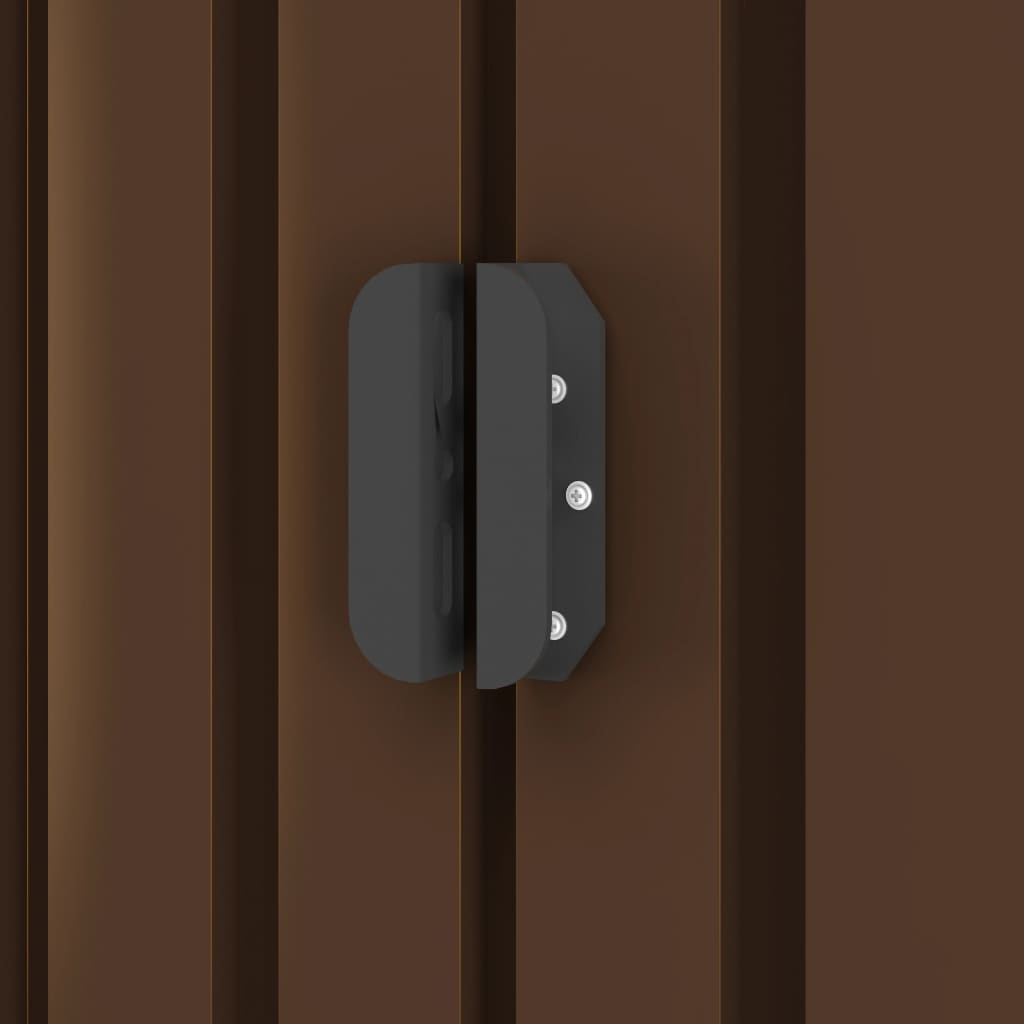 vidaXL Αποθήκη Κήπου Καφέ 194 x 121 x 181 εκ. Ατσάλινη