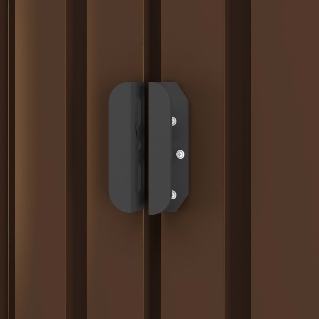 vidaXL Αποθήκη Κήπου Καφέ 204 x 132 x 186 εκ. Ατσάλινη