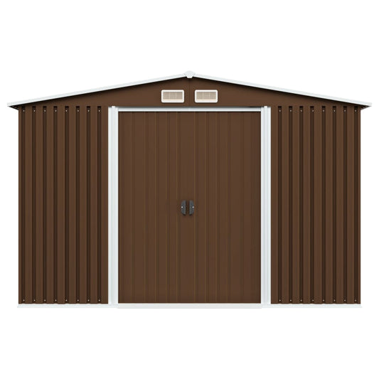 vidaXL Αποθήκη Κήπου Καφέ 257 x 205 x 178 εκ. Ατσάλινη