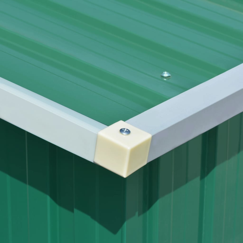 vidaXL Αποθήκη Κήπου Πράσινη 257 x 990 x 181 εκ. Γαλβανισμένο Ατσάλι