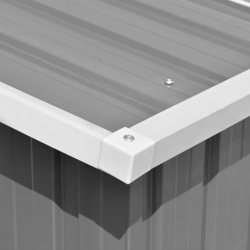 vidaXL Αποθήκη Κήπου Γκρι 257 x 990 x 181 εκ. από Γαλβανισμένο Ατσάλι