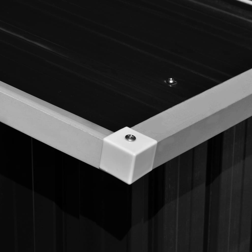 vidaXL Αποθήκη Κήπου Ανθρακί 257 x 990 x 181 εκ. Γαλβανισμένο Ατσάλι