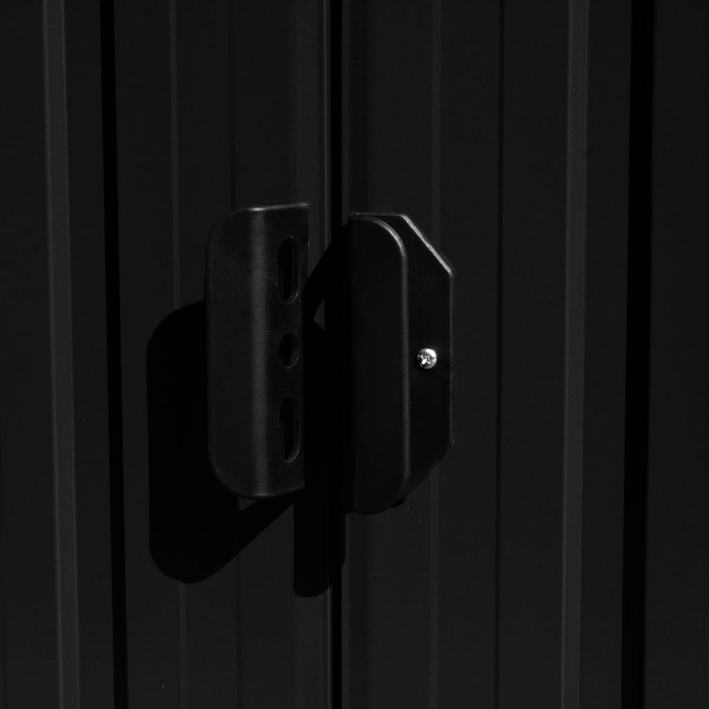 vidaXL Αποθήκη Κήπου Ανθρακί 257 x 990 x 181 εκ. Γαλβανισμένο Ατσάλι