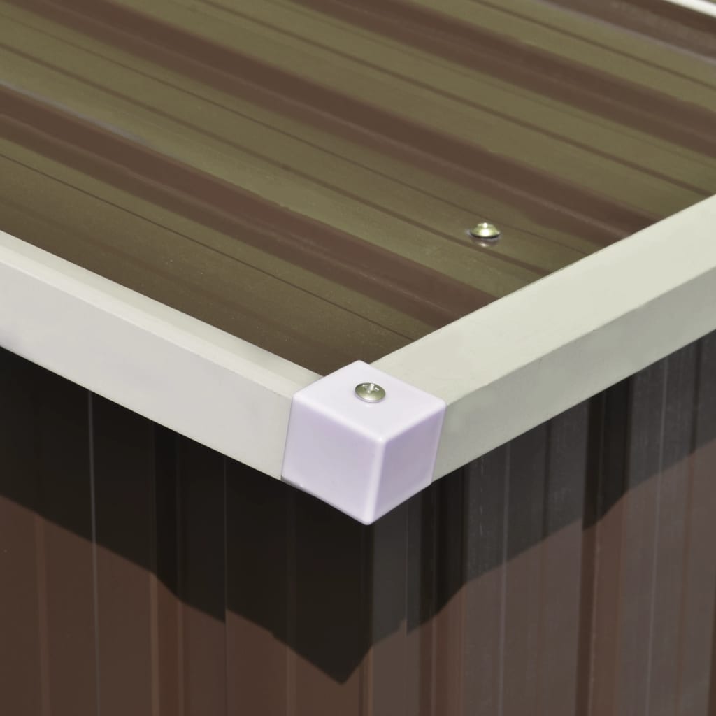 vidaXL Αποθήκη Κήπου Καφέ 257 x 990 x 181 εκ. από Γαλβανισμένο Ατσάλι