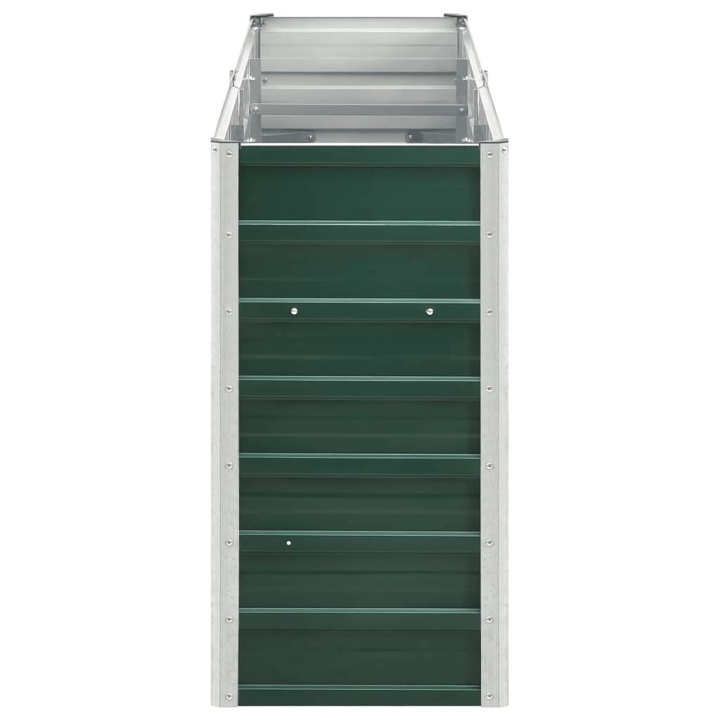 vidaXL Ζαρντινιέρα Υπερυψωμένη Πράσινη 240x40x77 εκ. Γαλβαν. Χάλυβας