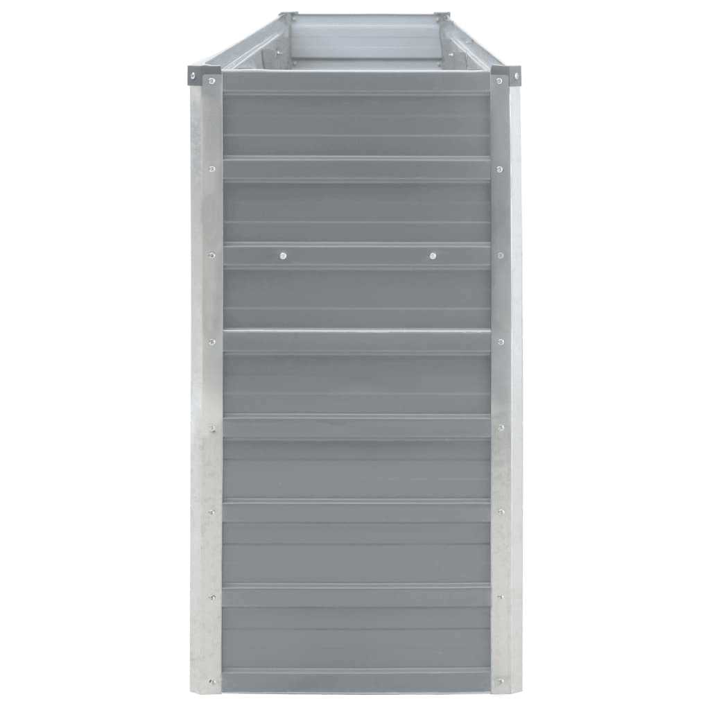 vidaXL Ζαρντινιέρα Ψηλή Γκρι 320 x 40 x 77 εκ. Γαλβανισμένος Χάλυβας