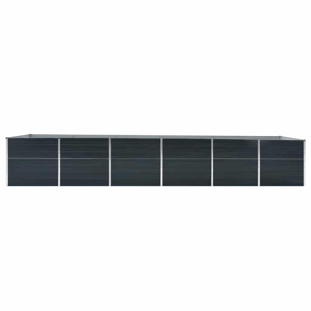 vidaXL Ζαρντινιέρα Υπερυψωμένη Ανθρακί 480x80x77 εκ. Γαλβαν. Χάλυβας