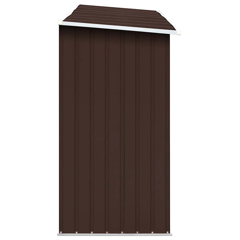 vidaXL Υπόστεγο Αποθήκευσης Ξύλων Κήπου Καφέ 330 x 84 x 152 εκ. Ατσάλι
