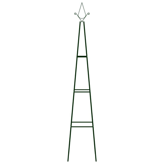 vidaXL Στηρίγματα Αναρριχ. Φυτών 2 τεμ Σκ.Πράσινο 35x35x195 εκ. Σίδερο