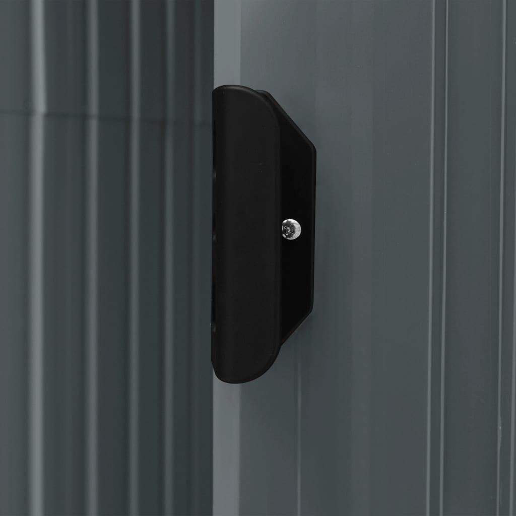 vidaXL Αποθήκη Κήπου με Ράφια Γκρι 205 x 130 x 183 εκ. Σιδερένια