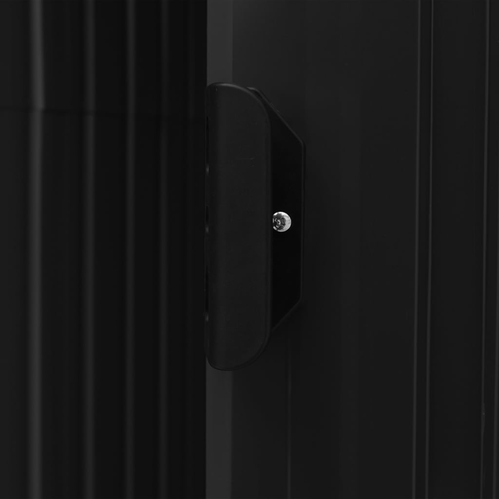 vidaXL Αποθήκη Κήπου με Ράφια Ανθρακί 205 x 130 x 183 εκ. Σιδερένια