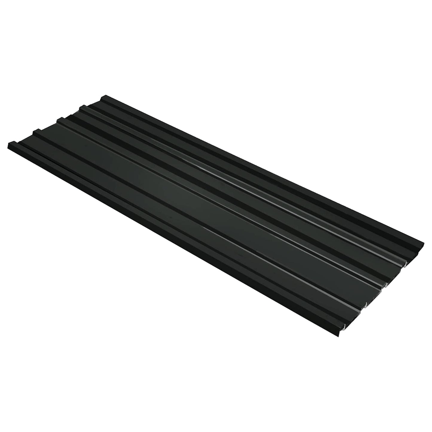 vidaXL Πάνελ οροφής 12 pcs Ανθρακί 129 x 45 εκ. Γαλβανισμένος χάλυβας