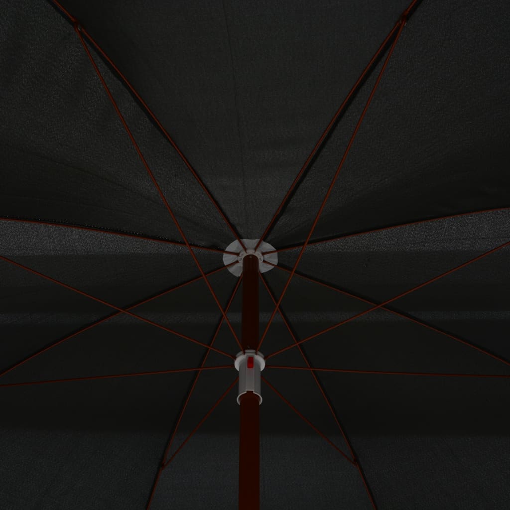 vidaXL Ομπρέλα Κήπου Ανθρακί 300 εκ. με Ατσάλινο Ιστό