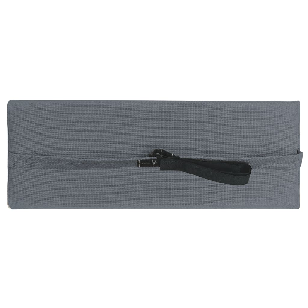 vidaXL Προσκέφαλο Σεζλόνγκ Γκρι 40 x 7,5 x 15 εκ. από Textilene