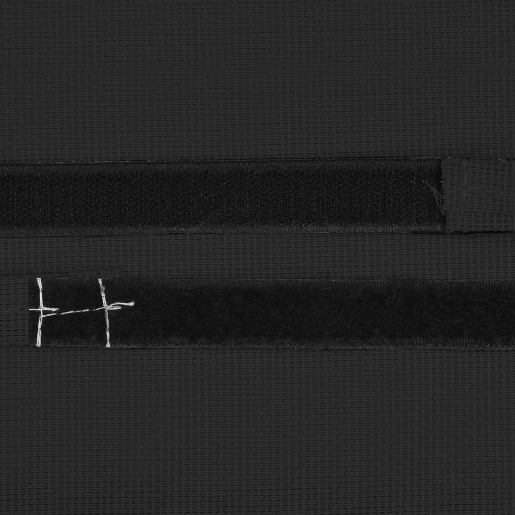 vidaXL Προσκέφαλο Σεζλόνγκ Μαύρο 40 x 7,5 x 15 εκ. από Textilene