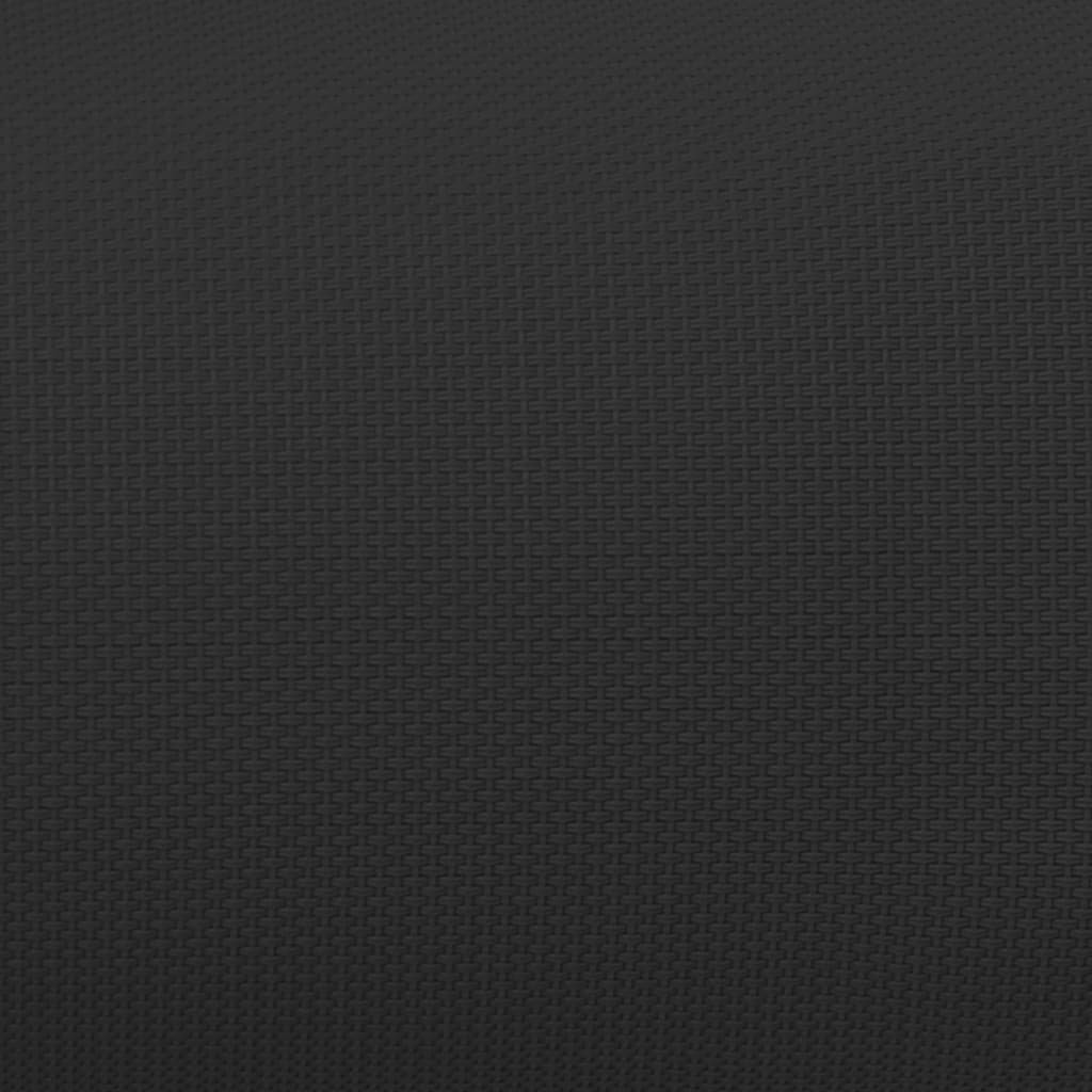 vidaXL Προσκέφαλο Σεζλόνγκ Μαύρο 40 x 7,5 x 15 εκ. από Textilene