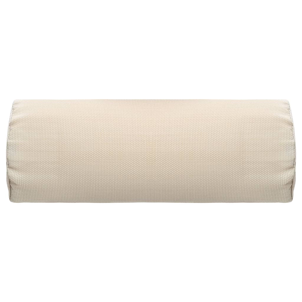vidaXL Προσκέφαλο Σεζλόνγκ Κρεμ 40 x 7,5 x 15 εκ. από Textilene
