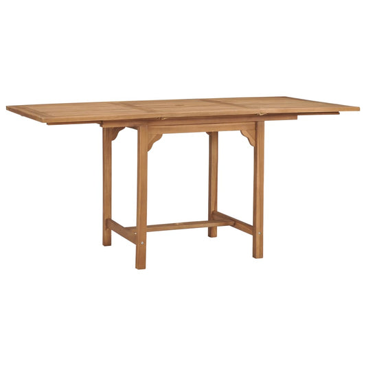 vidaXL Τραπέζι Κήπου Επεκτεινόμενο (110-160)x80x75 εκ. Μασίφ Ξύλο Teak