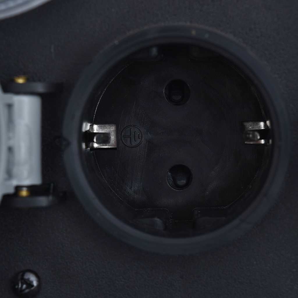 vidaXL Πολύπριζο Κήπου 2 Υποδοχές Γκρι Συνθ. Ρητίνη με Χρονόμετρο