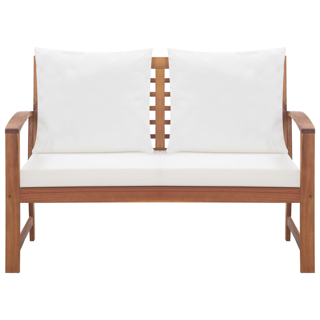 vidaXL Σαλόνι Κήπου 4 Τεμαχίων από Μασίφ Ξύλο Ακακίας με Μαξιλάρια