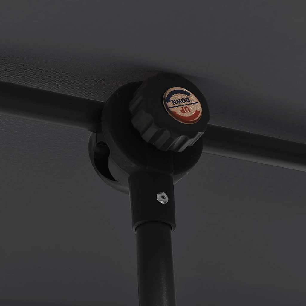 vidaXL Ομπρέλα Κήπου Μαύρη 2 x 1,5 μ. με Ιστό Αλουμινίου