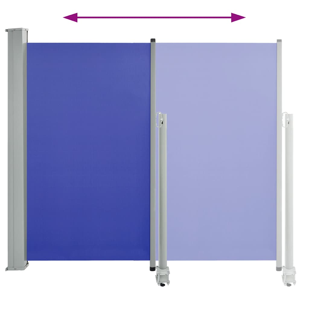 vidaXL Σκίαστρο Πλαϊνό Συρόμενο Βεράντας Μπλε 120 x 300 εκ.