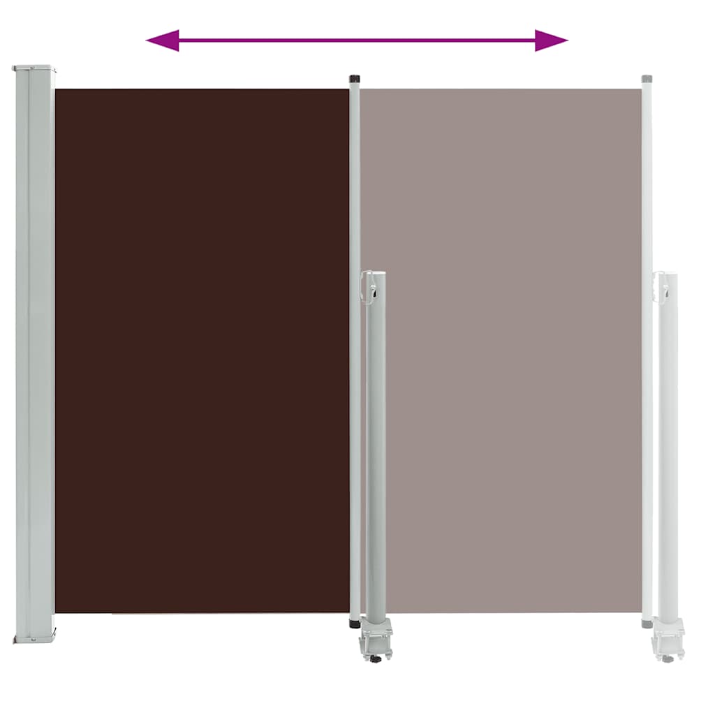 vidaXL Σκίαστρο Πλαϊνό Συρόμενο Βεράντας Καφέ 160 x 300 εκ.