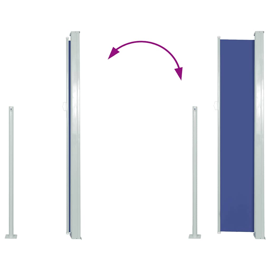vidaXL Σκίαστρο Πλαϊνό Συρόμενο Βεράντας Μπλε 100 x 500 εκ.