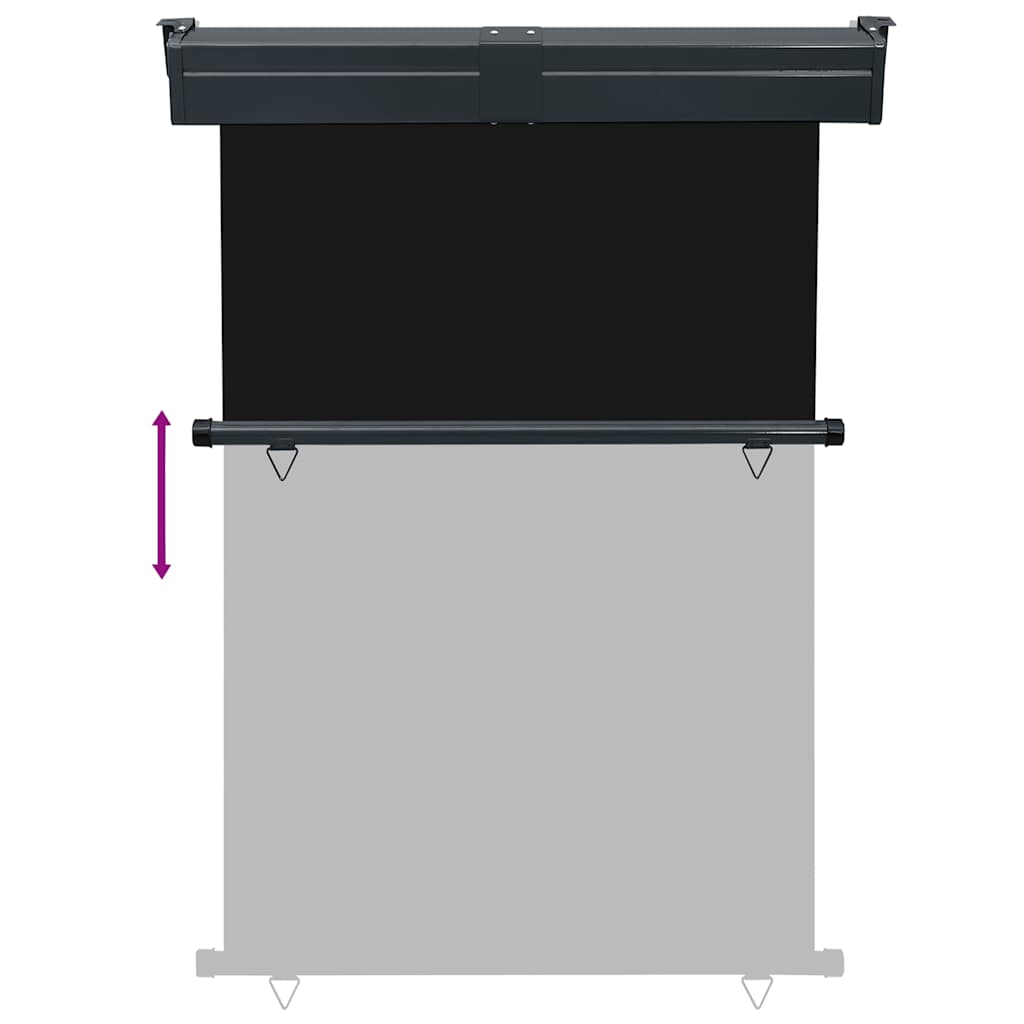 vidaXL Σκίαστρο Βεράντας Πλαϊνό Μαύρο 125 x 250 εκ.