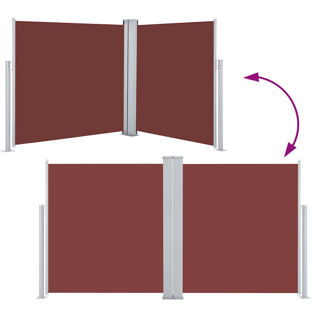 vidaXL Σκίαστρο Πλαϊνό Συρόμενο Καφέ 100 x 600 εκ.