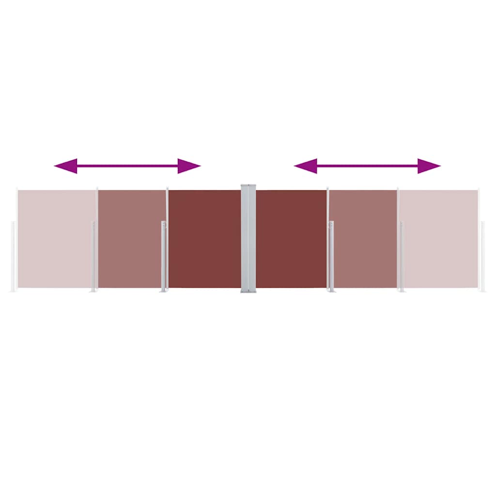 vidaXL Σκίαστρο Πλαϊνό Συρόμενο Καφέ 100 x 600 εκ.