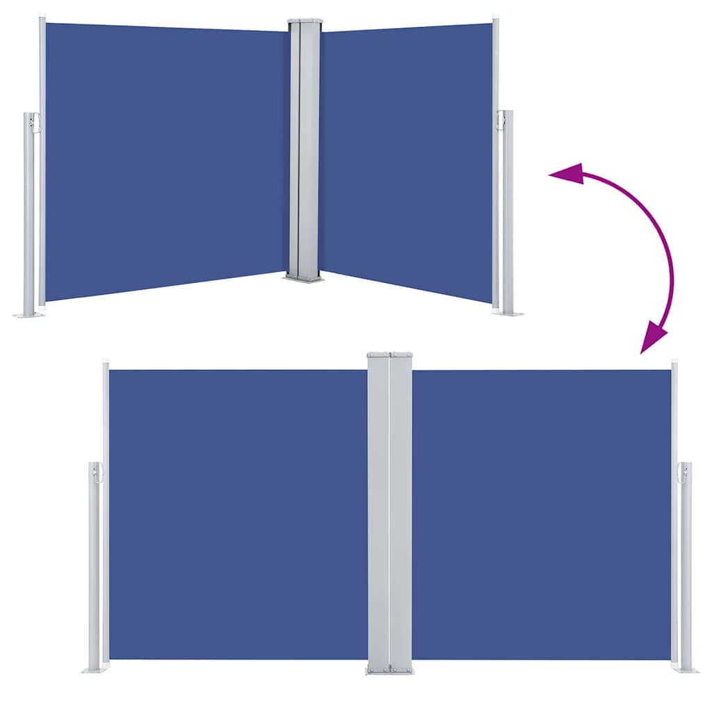 vidaXL Σκίαστρο Πλαϊνό Συρόμενο Μπλε 100 x 600 εκ.