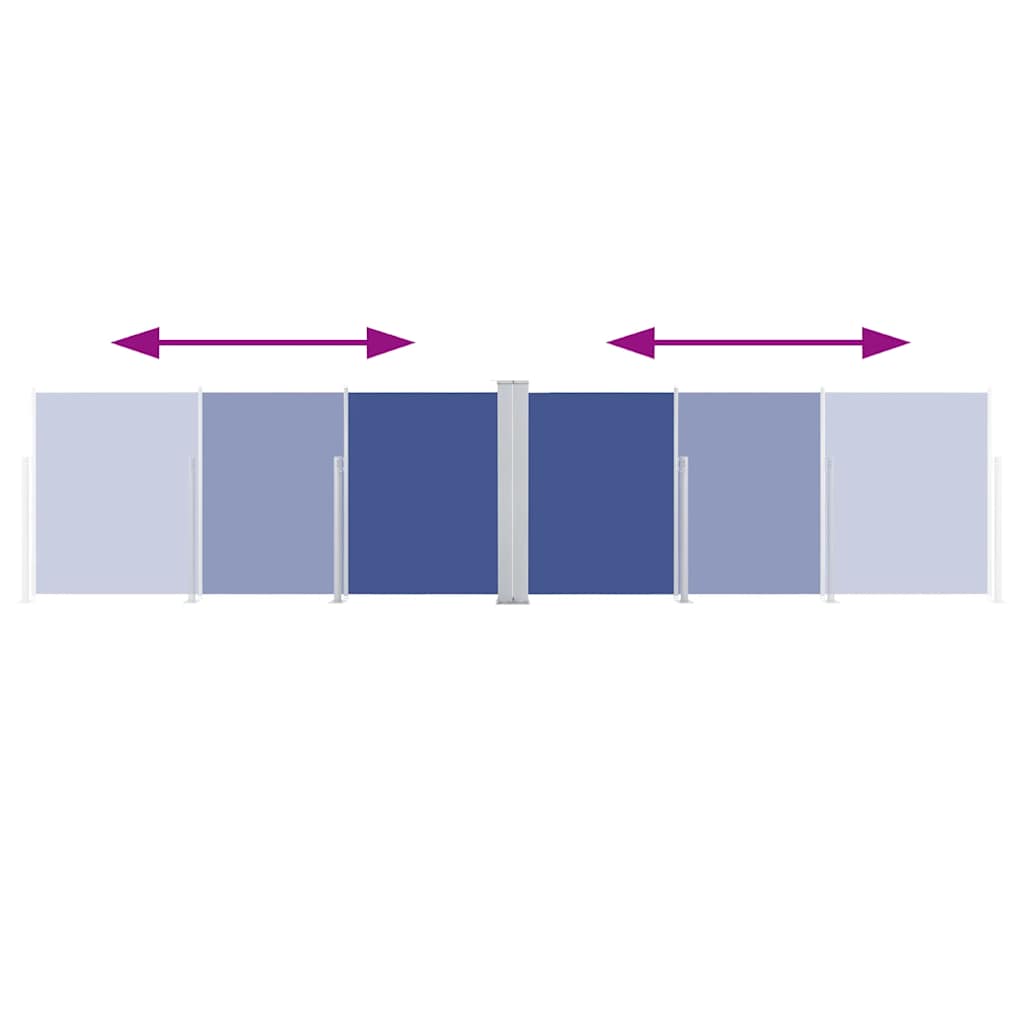 vidaXL Σκίαστρο Πλαϊνό Συρόμενο Μπλε 100 x 600 εκ.