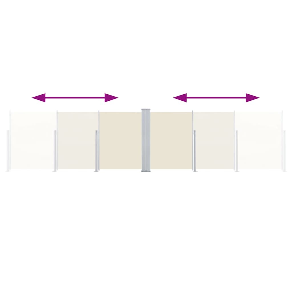 vidaXL Σκίαστρο Πλαϊνό Συρόμενο Κρεμ 120 x 600 εκ.
