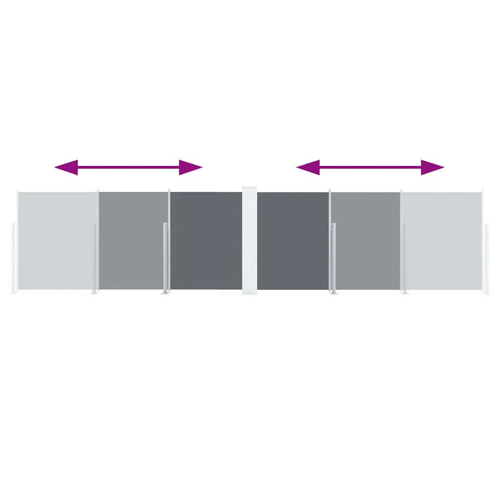 vidaXL Σκίαστρο Πλαϊνό Συρόμενο Ανθρακί 120 x 600 εκ.