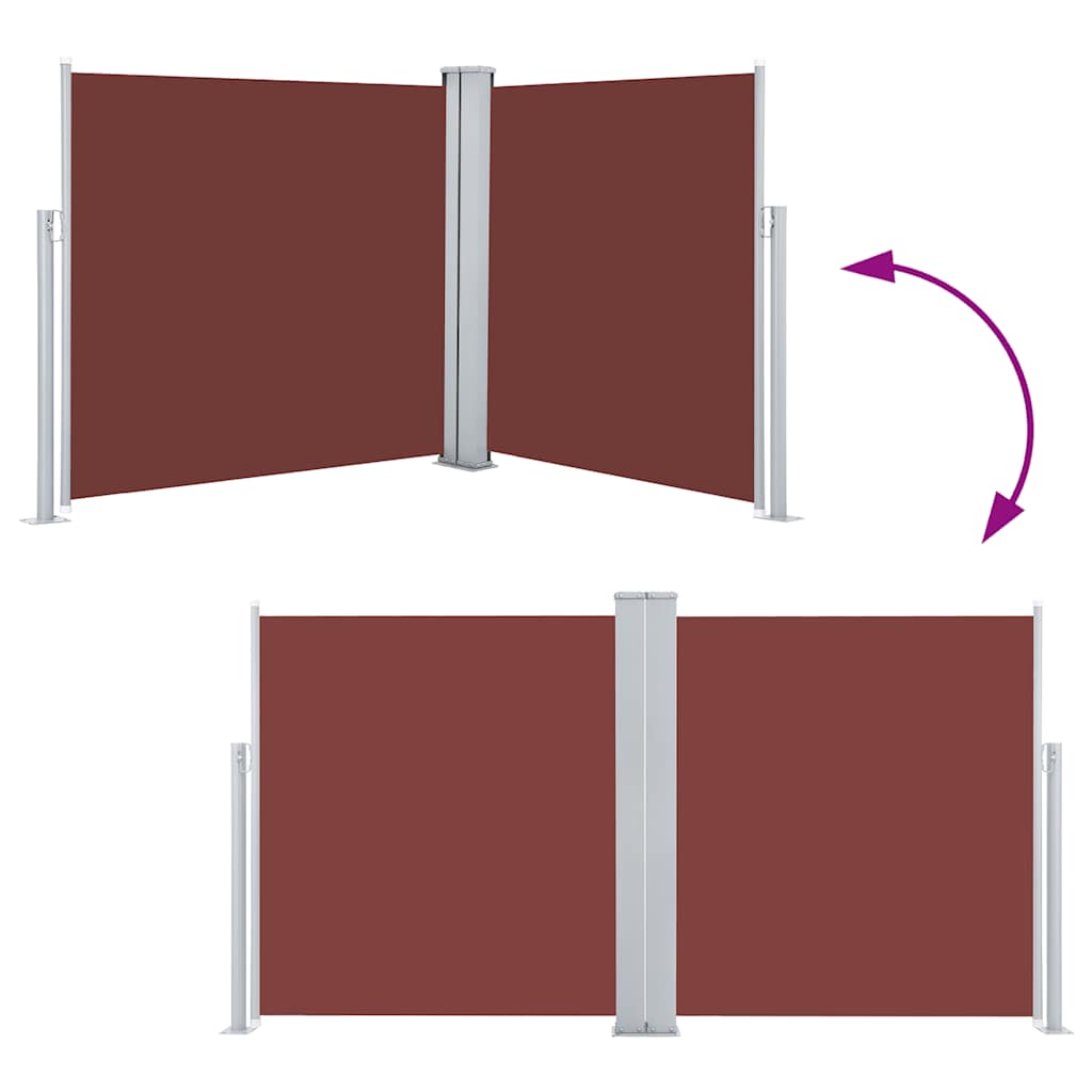 vidaXL Σκίαστρο Πλαϊνό Συρόμενο Καφέ 120 x 600 εκ.
